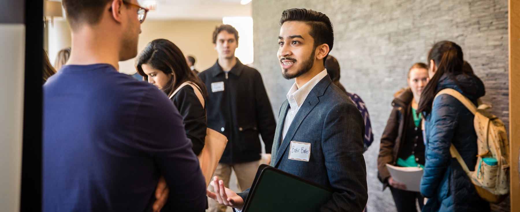 Students at career fair